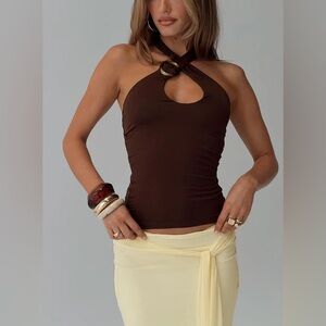 ❌SOLD❌ NWT Princess Polly Quell Top Chocolate